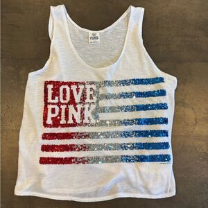 Victoria Secret Patriotic 4th July Flag Sequin Tank S Patriotic Flag America